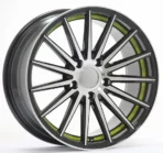 13" 15" 16" 17" Rim 16 Multi Size Black Machine Face with Red Undercut Aftermarket Casting Alloy Car Wheel Rim Oy17158 - Image 4