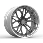 2-Piece Forged Aluminum Alloy Gunmetal Car Rim with Rivets - Image 4