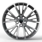 5 Holes Alloy Car Wheel Gunmetal Gray Silver Painting Durable Car Wheel Rims - Image 4
