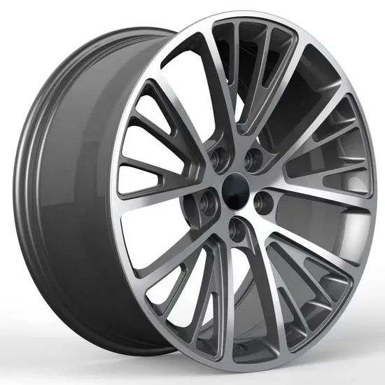 5 Holes Alloy Car Wheel Gunmetal Gray Silver Painting Durable Car Wheel Rims