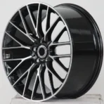 5 Holes Aluminum Alloy Wheel Black Machined Car Wheel Suit for Sedan Car - Image 3