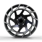5 Holes Black Car Wheel Silver Machined Face Forged Car Wheel - Image 4
