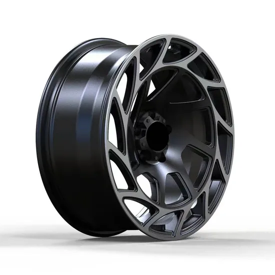 5 Holes Black Car Wheel Silver Machined Face Forged Car Wheel