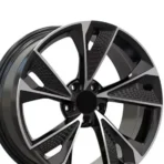 5-Holes Black Painting Replica Aluminum Alloy Passenger Car Wheel - Image 3