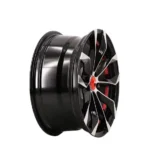 5 Holes Car Wheel Aluminum Alloy Wheel Rim Passenger Car Rim with Red Lip - Image 2