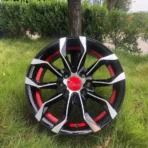 5 Holes Car Wheel Aluminum Alloy Wheel Rim Passenger Car Rim with Red Lip - Image 4