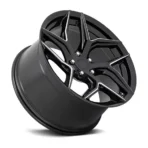 5 Holes Durable Black Face and Silver Lip Monoblock Forged Car Wheel Rim