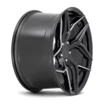 5 Holes Durable Black Face and Silver Lip Monoblock Forged Car Wheel Rim - Image 3