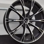 5 Holes R18 R19 Black Machined Gloss Black Car Wheel Rim Mag - Image 2