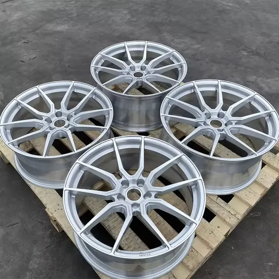 5 Holes Silver Aluminum Alloy Car Wheel Durable Forged Wheel Rims