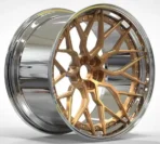 5X112 2 Piece 18 19 20inch Black Hub Yellow Spoke Aluminium Alloy Wheel Rim Alloy Rims