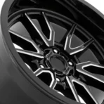 6 Holes Multi Spokes Deep Concave Customized Forged Black Painting Silver Lip Aluminum Alloy Wheel Rims