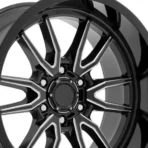 6 Holes Multi Spokes Deep Concave Customized Forged Black Painting Silver Lip Aluminum Alloy Wheel Rims - Image 4