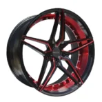 AC01 Staggered Aftermarket Car Wheel Gloss Black Red Inner Deep Concave 19 20 21 22 Car Rim Alloy Wheels - Image 2