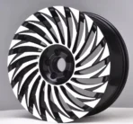 Aluminum Alloy Gravity Casting Car Wheel Rim, a Variety of Processes, 5 Holes Silver Machined Face Car Wheel