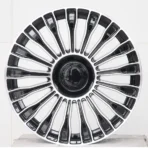 Beautiful 5 Holes 20 Inch Flow Formed Black Machined Car Wheel - Image 2