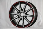Black Machine Face 13 14 15 Car Racing Mag Wheels PCD 98~100 with 4/5 Hole Aftermarket Alloy Wheels