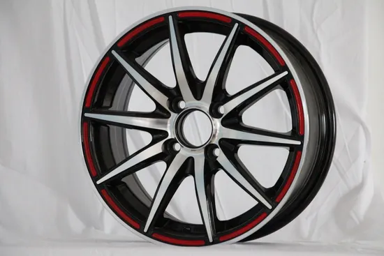 Black Machine Face 13 14 15 Car Racing Mag Wheels PCD 98~100 with 4/5 Hole Aftermarket Alloy Wheels