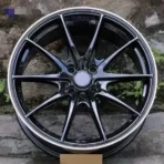 Black Machine Lip Silver Machine Lip Racing Style 4/5 Bolt Patterns Wheel Rim - Image 3