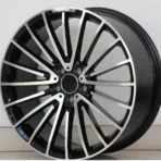 Black Machined 5 Holes Aluminum Alloy Car Wheel Rim - Image 2