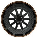 Black Painting Red Lip Carbon Fiber 5 Holes Aluminum Alloy Car Wheel - Image 2