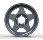 Black Polished Star Spokes Car Wheels 18 Inch Casting Aftermarket Alloy Rims