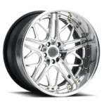 Classic Black Staggered Mesh Design Spokes 3-Piece Forged Car Aluminum Alloy Wheels - Image 4