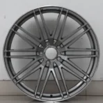 Classical Design 5 Holes Hyper Black Silver Aluminum Alloy Car Wheel - Image 2