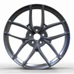 Concave Design 5 Spokes Grey Machine Face Full Painting Aftermarket Aluminum Alloy Wheels Rims - Image 4
