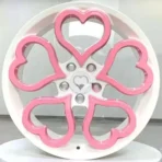 Custom 4X100 Pink Car Rims with Hearts Shape Alloy Wheels 16 Inch 4 Hole for Smart