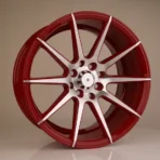 Custom Alloy Wheel Auto Parts Red Color Rims - Image 3