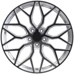 Customized Aluminum Alloy Car Wheel Silver Black Monoblock Forged Car Wheel Rim - Image 2