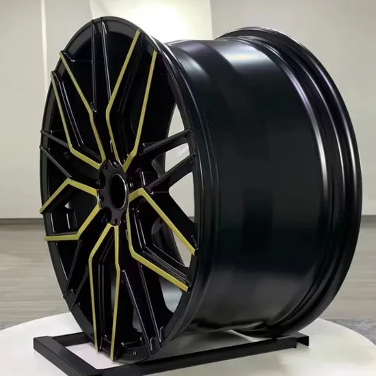 Customized Yellow Spokes 5*108 5*120 17-24inch Milled Letter Rims Car Alloy Wheels for BMW