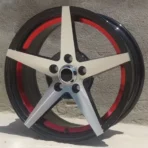 Factory 15 Inch Black and Red Alloy Wheels 4X100 Alloy Wheel Rims for Passenger Car - Image 4