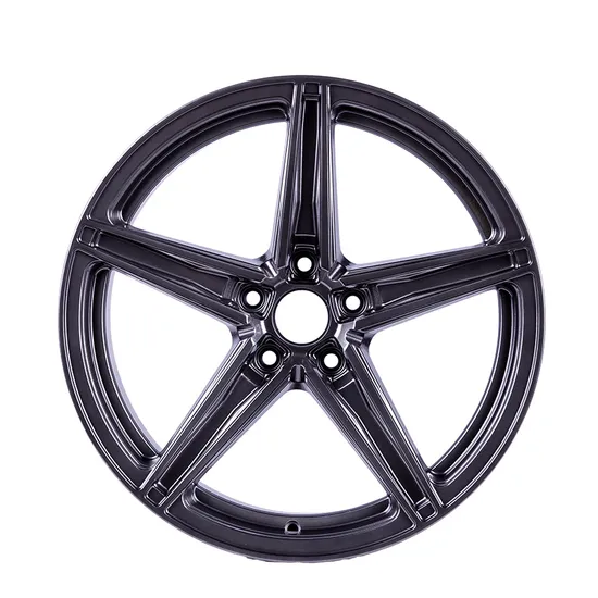 Factory Production Classical Replica Black Machined Face 5 Holes Aluminum Alloy Car Wheel