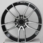 Factory Sale 5 Holes Aluminum Alloy Black Machined Car Wheel - Image 3
