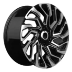 Flow Formed 6 Holes Black Machined Face Car Rims Aluminum Alloy Car Wheel