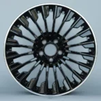 Forged Car Wheel Black Machined Lip 5 Holes Wheel Rims Mag - Image 2