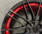 Gloss Black Machined Inner Lip with Red Clear Coat 17-20 Size Alloy Car Wheel Rim Mag - Image 4