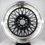 Golden Rivets Deep Dish 4X100 14 15 16 17 Inch Wheels 5X120 4 Hole 5 Hole Car Rims 5X114.3 Alloy Rim - Image 3