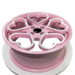 Heart-Shaped Cute Lady's Girl's Purple Custom Original/Aftermarket Rims Suitable for Various Luxury Cars.