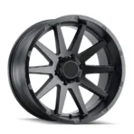 Heavy-Duty 20-Inch Truck Wheels with Reinforced Structure and Matte Black Finish