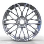 High Perfomance 5 Holes Black Silver Painting Pretty Aluminum Alloy Car Wheel - Image 2