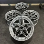 High Strength 5 Holes Black Full Painting Flow Formed Aluminum Alloy Car Wheel Rims - Image 4