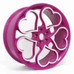 Forged Aluminum Deep Pink Custom Logo Rims for Ladies - Image 3