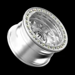 Hot Sale New Design Black and Silver Painting Deep Dish off-Road Car Wheel Rims with Trip Ring - Image 4