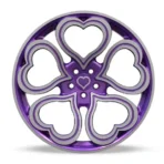 Ladies' Cute Heart-Shaped Purple Wheel Rims Suitable for Various Luxury Car Sizes
