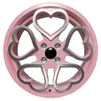 Ladies' Cute Heart-Shaped Purple Wheel Rims Suitable for Various Luxury Car Sizes - Image 4
