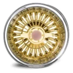 Luxury Wholesale Golden Spinner Wire Chrome Straight/Cross Lace Spoke Alloy Car Rims 13X7 14X6 14X7 17X9 13 14 15 16 17 18 19 20 22inch Forged Wheels - Image 3