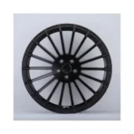 Matte Black 5 Holes Aluminium Alloy Car Wheel - Image 2